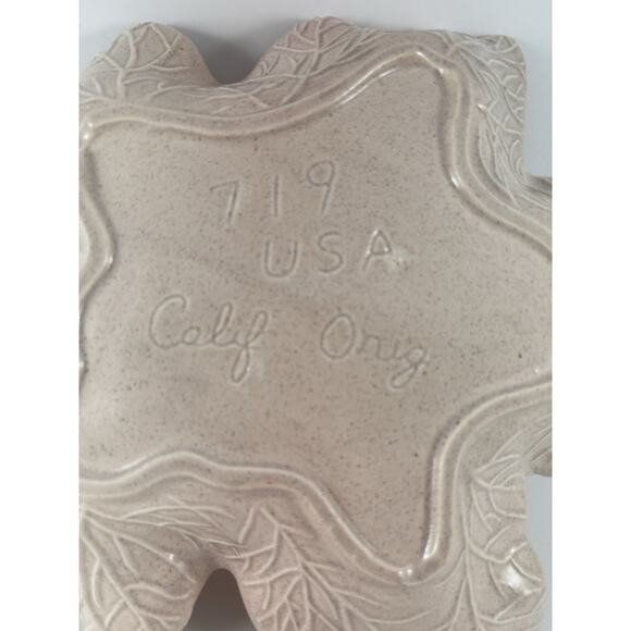 Vintage Calif. Originals Pottery Leaf Dishes 719 721 USA Speckled Gold Trim - Picture 4 of 7